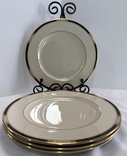 Lenox Presidential Collection USA HANCOCK GOLD 10.5" DINNER PLATES Set of 4 EUC