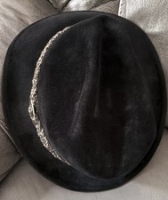 Vintage Men  s Stetson The Sovereign Fedora Hat Black Size 7 1/8