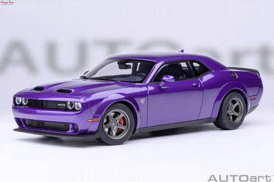 AutoArt Dodge Challenger SRT Super Stock 2023 Plum Crazy/Purple 1:18