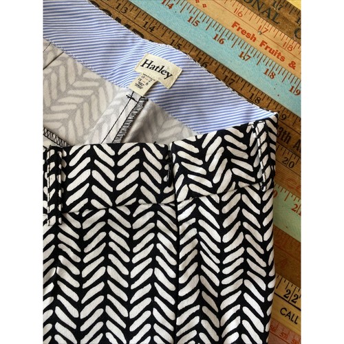 HATLEY | 2 Black White Geo Skinny Chino Work Dress Pant XS Stretch Cotton - Picture 8 of 14