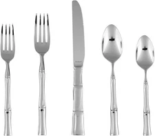 FORTESSA Royal Pacific 18/10 Stainless Steel Flatware, 20 Piece Place Silver 
