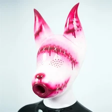 FETURAX Silicone BDSM Mesh-Eye Scar Pup Drone For Cosplay Party Costume