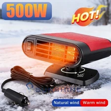 12V 500W Heater Portable Heating Cooling Fan Defroster Demister for Car Truck