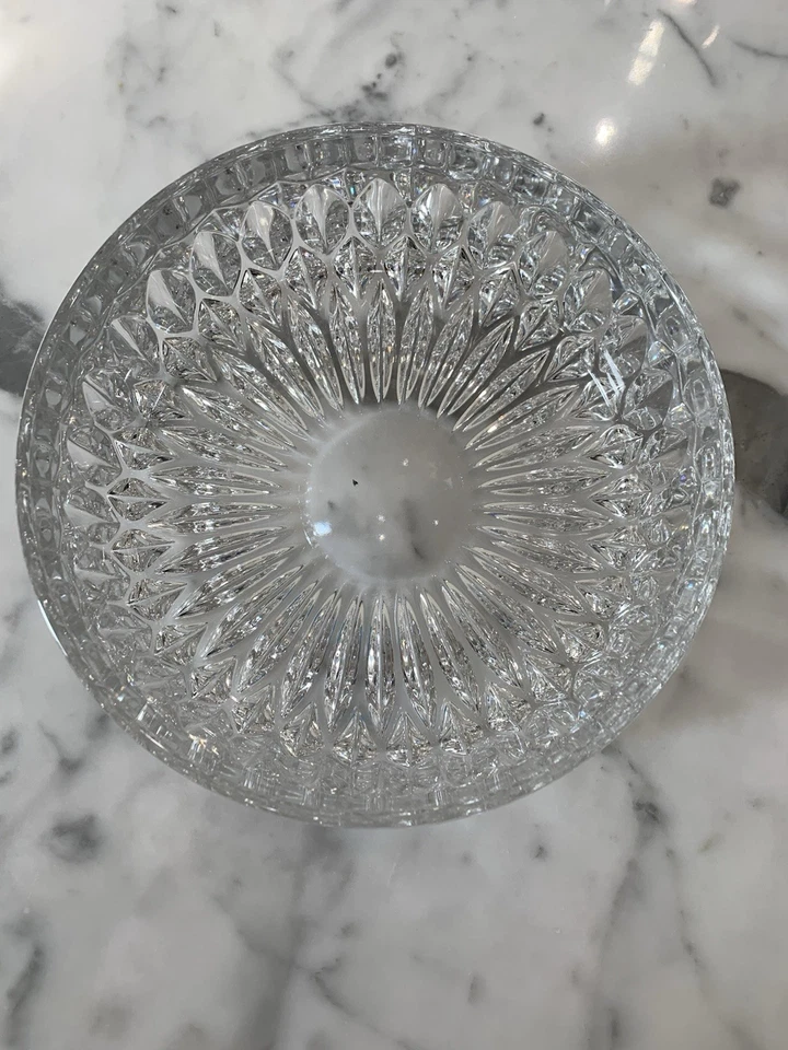 GORHAM Althea Cut Full Lead Crystal Bowl 7.5" Discontinued 1980s - Image 3 of 4