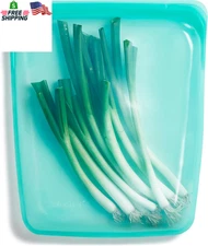 Reusable Silicone Food Storage Bag 64oz, BPA Free, Leak-Proof, Aq  Research prem