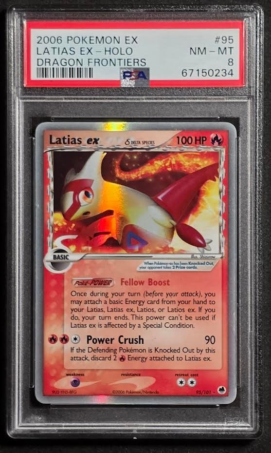 2006 POKEMON EX DRAGON FRONTIERS #95 LATIAS EX-HOLO PSA 8