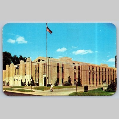 Postcard Illinois National Guard Armory Rockford IL Architecture