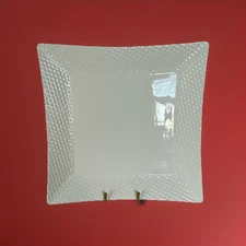 Fusion Large White Portugal Square Tray 13”x13” 