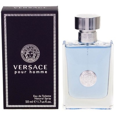 Versace Pour Homme 50 ml Eau De Toilette Spray Citrusy Amber Duft für Herren