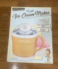 NEW! Nostalgia 1.5-Pint Electric Ice Cream Maker Gelato Sorbet Frozen Yogurt