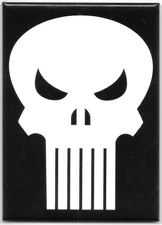 Marvel Comics Punisher Skull Logo Image Refrigerator Magnet NEW UNUSED