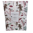 Cupcakes & Cashmere Gingerbread Oblong Christmas Holiday Tablecloth 60x84 NEW