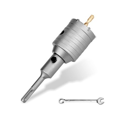 Drill Bit 55mm SDS Plus Set, M22 Thread SDS Plus Adapter 120mm and Centre Bo...