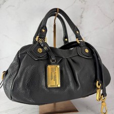 Marc Jacobs Classic Q Baby Groovee Leather Satchel Bag Black 2Way Y2K
