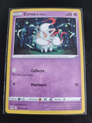 Pokemon Karte Zorua De Hisui 075/196 Verlorener Ursprung