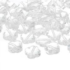 30 Pcs Transparent Shamrock Beads Jewelry Bracelet Making Supplies, Transparent