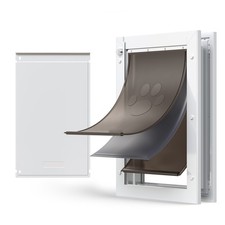 Pet Door, Large,Three Magnetic Flaps and Metal Frame,Strong and Weatherproof