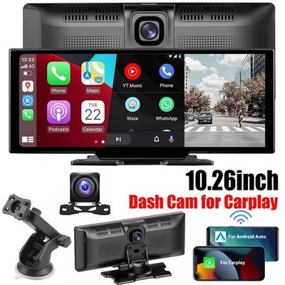 10,26 Zoll Carplay Display 4K Dashcam Rückfahrkamera IPS Touchscreen Bluetooth
