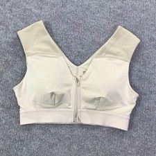Tommie Copper Sports Bra Womens Medium Zip Front Shoulder Support Compression