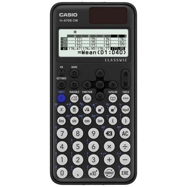 Casio FX-87DE CW Technisch Wissenschaftlicher Rechner Schwarz Display (Stellen):-image