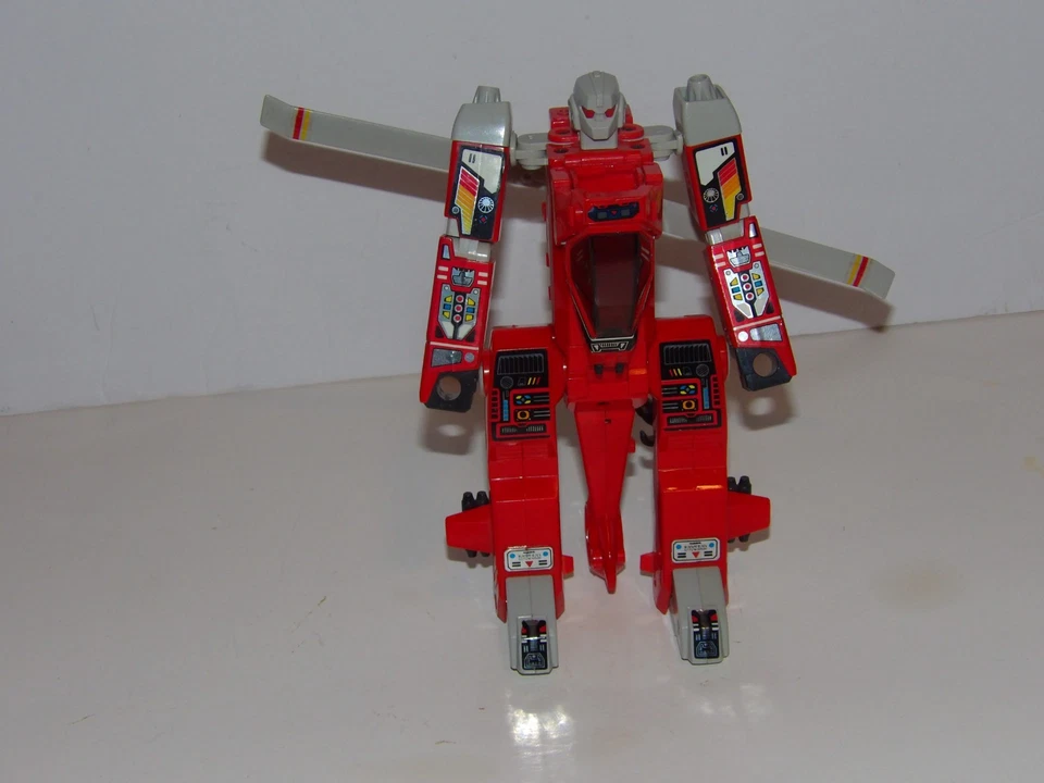 BANDAI MATTEL FLYBOT POWERBOTS WORKING HELICOPTER 1985 VINTAGE ORIGINAL - Image 2 of 4