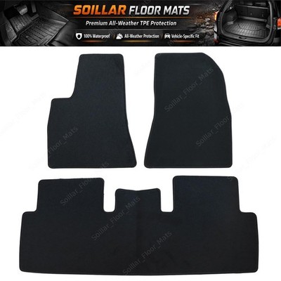 For 2017 2018 2019 2020 2021 Tesla Model 3 1st & 2nd Row Floor Mats Carpet New 