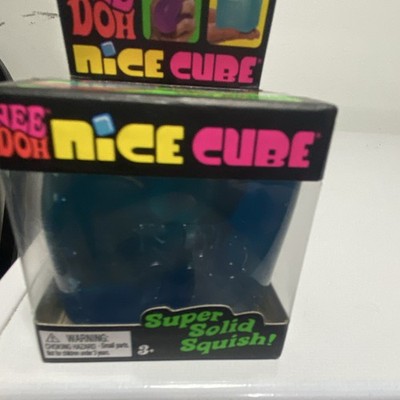 Schylling Nee Doh Nice Cube Super Solid Squish Squeeze Toy, Blue, Ages 3+