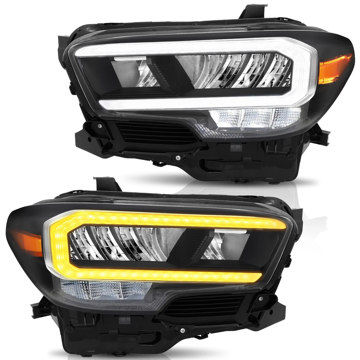 Pair Headlights Assembly Full LED Lamp Fit 2020-2023 Toyota Tacoma