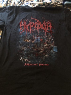 Hypoxia Abhorrent Disease Brutal Death Metal Shirt Size Large 