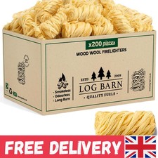 Eco-Friendly Natural Firelighters - 200 Count For BBQs, Ovens & Open Fires 0.13 per lighter