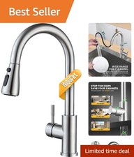 High Arc Stainless Steel Kitchen Sink Faucet with Pull Down Spray
