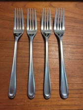 Set Of 4 Mikasa Forged Stainless Lofton Dinner Forks 8"