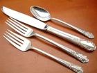 Bridal Veil by International Sterling Silver 4 piece Place Settings, gently used