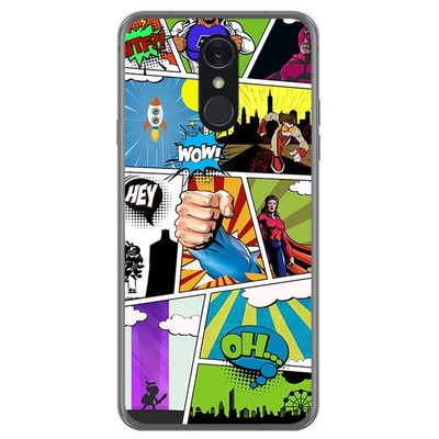 Osophter Custodia Per LG Q70/Q730 – Cover In TPU Morbida E Assorbente, Colore Blu - 3