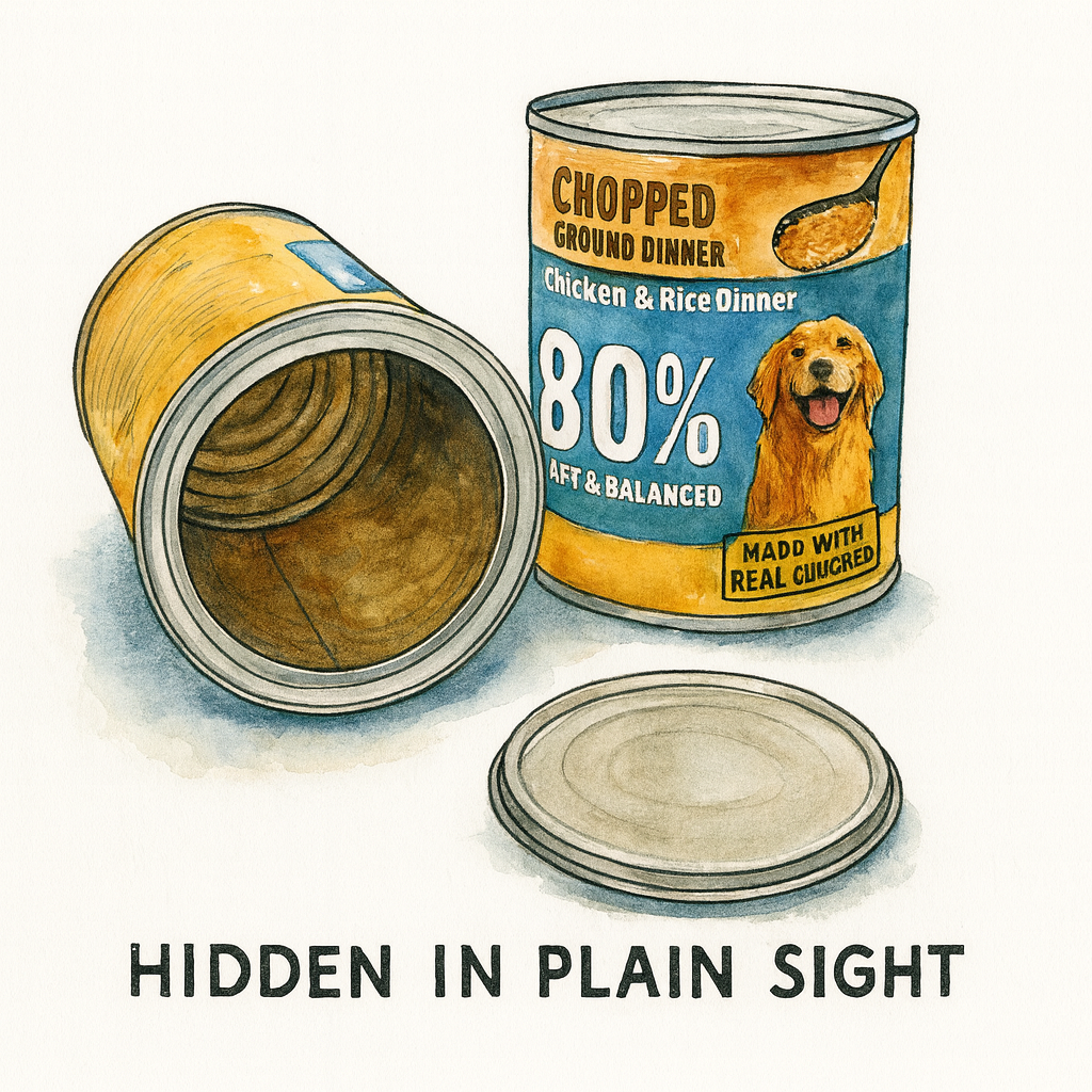 Hidden Compartment Fake Dog Food Can Secret Stash Safe Container Storage