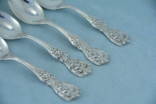 4 Reed & Barton Francis I Sterling 4-1/4" Demitasse Spoon New Mark No Monogram - Picture 4 of 6