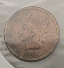 1881 Indian Head Cent Good- Very Good Average Circulated Condition Copper Penny