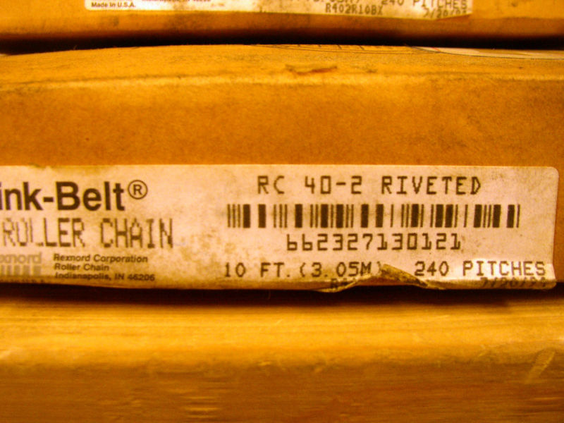 LINKBELT ROLLER CHAIN RC 402 RIVITED 10' eBay