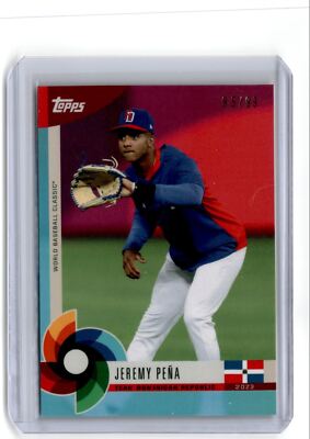 2023 Topps World Baseball Classic Global Stars Aqua Blue Jeremy Peña 95/99