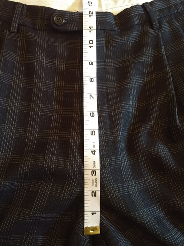 Vintage Bianchi Black Check Plaid Wool Suit Men’s 54R 38 x 29.5 Made in Italy - Picture 18 of 23