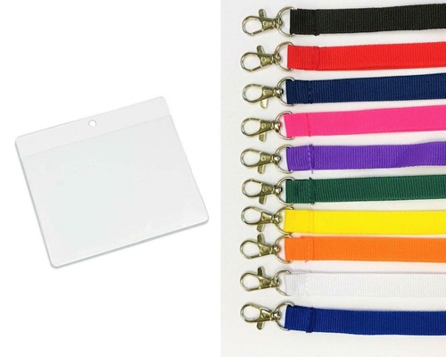 Lanyard RFID Cards &amp; RFID Badges Security Neck Lanyard With 15mm Printed Card Badge Holder - ID Pass Holder, Red Police, Security &amp; Fire Turnout Badges