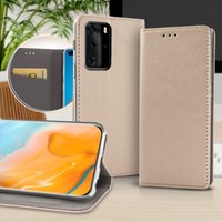 Book Cover Smart Magnet FüR Samsung Galaxy A15 A15 5G Gold HüLle Tasche Etui
