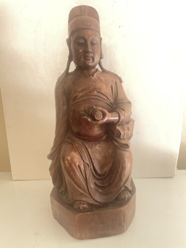 Antique Chinese rose wood covered statue - Picture 1 of 8