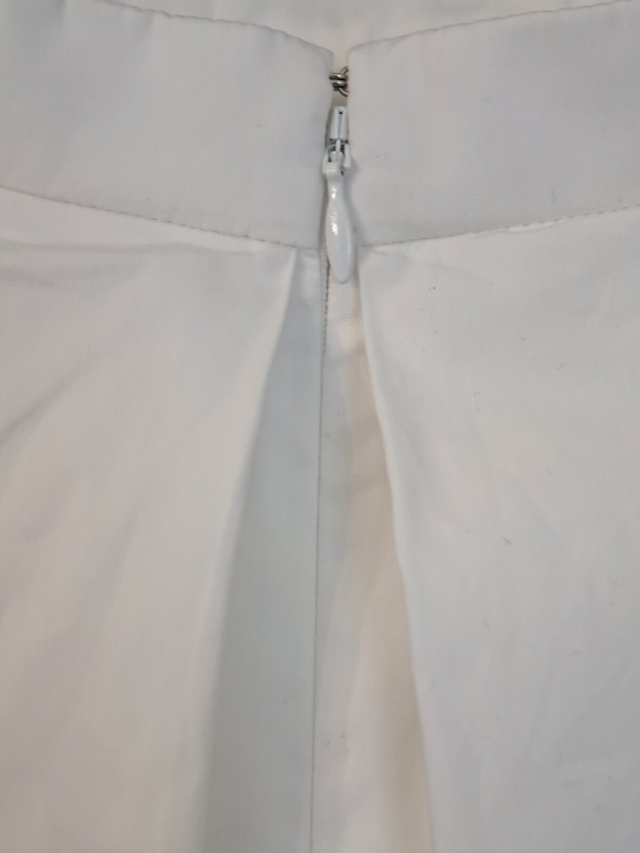 Alexander McQueen Women's Asymmetric Drape White Midi Skirt