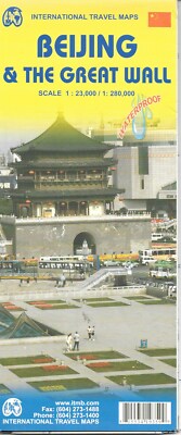 Map of Beijing & The Great Wall, China, by ITMB