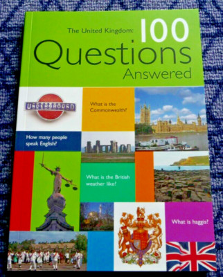 The United Kingdom 100 Questions Answered Schule Reise Geschichte neu Rarität!