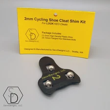 LOOK KEO 2mm Cleat Spacer Cycling Shoe Shim -  WITH BOLTS