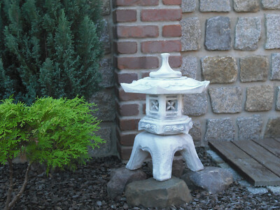 Oki-Gata Japanische Steinlaterne – 37 Cm Hoch, 10 Kg, Frostsicher Aus Steinguss Für Garten