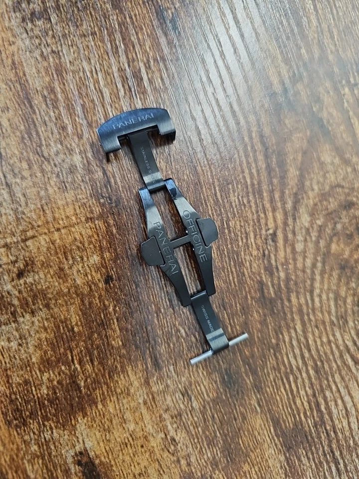 RELOJ PANERAI OEM 22MM PVD NEGRO PLEGABLE DESPLEGABLE/DESPLIEGUE HEBILLA PAV00724 Foto 4 de 4