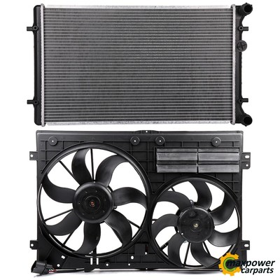 Radiator Cooling Fan Kit Electric For 2005-2006 VW Jetta Audi TT 1.8L  3.2L DOHC
